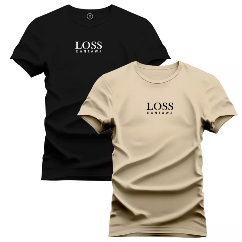 Oportunidade Imperdível! Kit 2 Camisetas LOSS DANTAW'J Plus Size - Qualidade Premium e Estilo Incomparável!