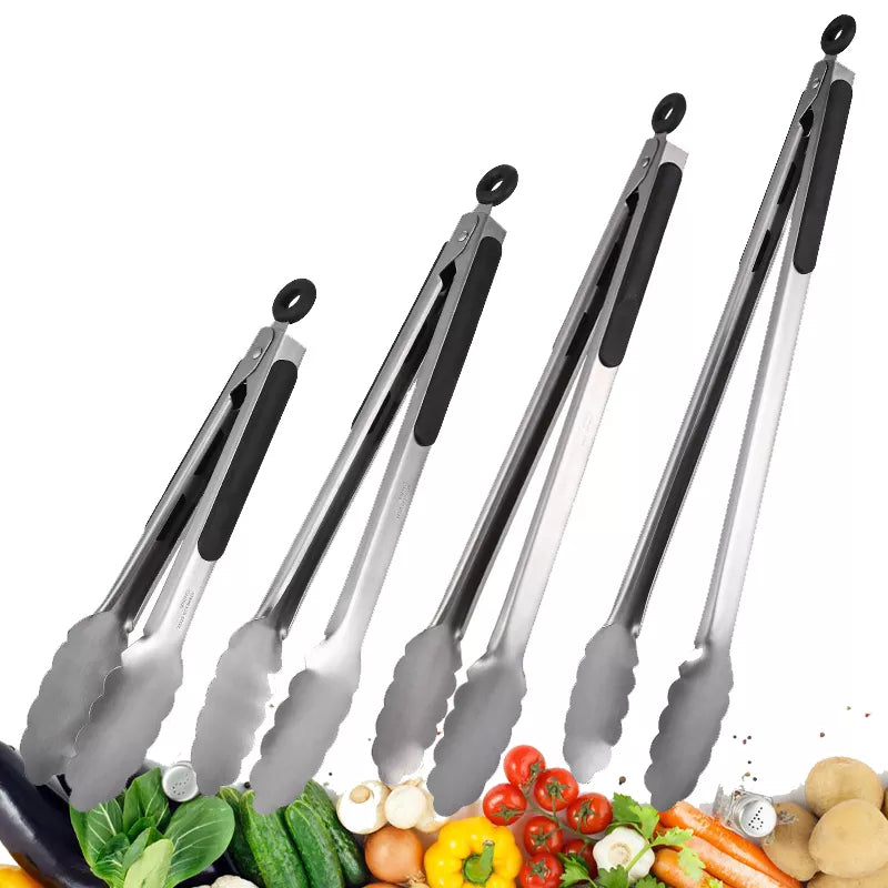 Pegadores Inox para Churrasco e Salada - Pegadores de Carne e Acessórios para Cozinha