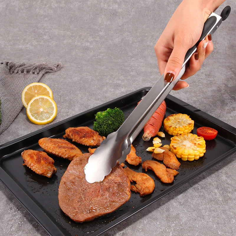 Pegadores Inox para Churrasco e Salada - Pegadores de Carne e Acessórios para Cozinha