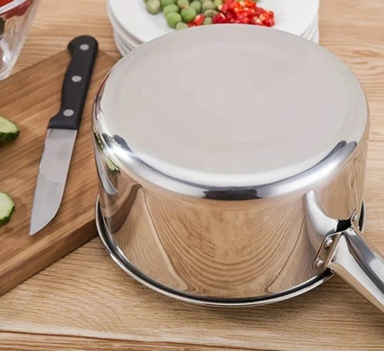 Panela de Aço Inox 201 Antiaderente com Cabo Ergonômico - Utensílio para Cozinha