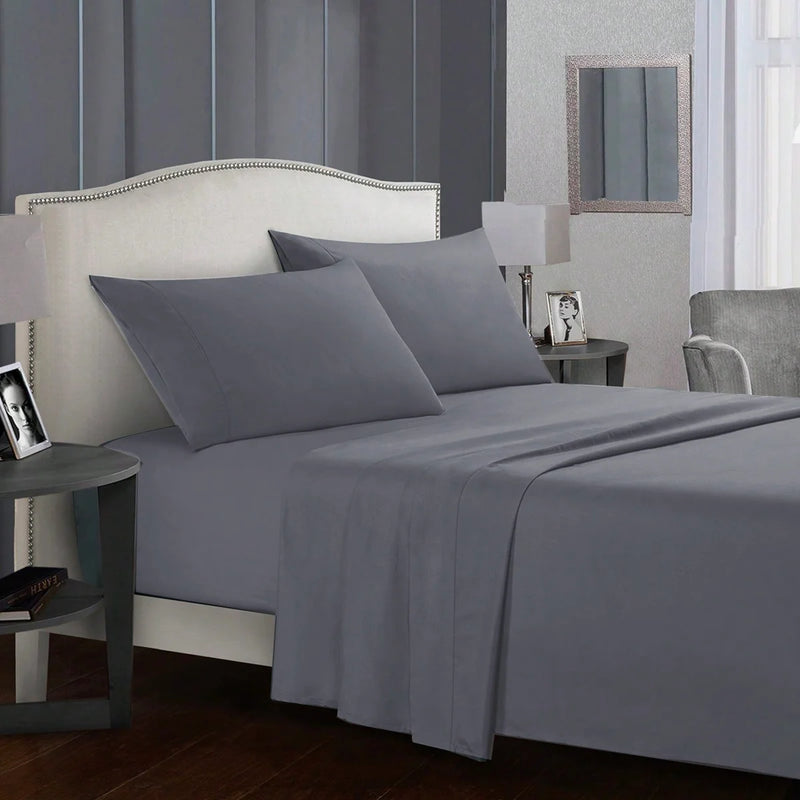 Conjunto de Cama 3/4 Peças em Cores Sólidas: Conforto e Estilo para Todos os Quartos