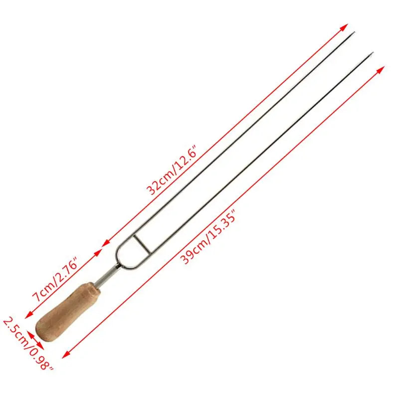 Kit 6 Espetinhos Duplos Inox para Churrasco