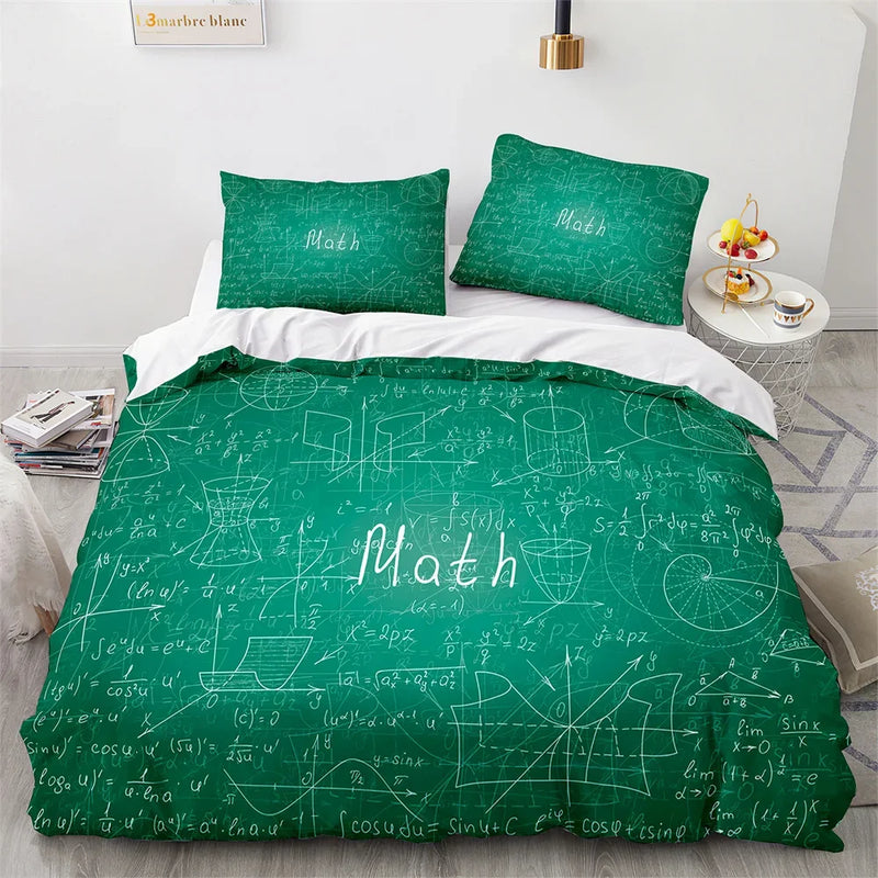 Conjunto de Roupa de Cama "Fórmulas Matemáticas": Transforme o Quarto em um Espaço de Aprendizado Divertid