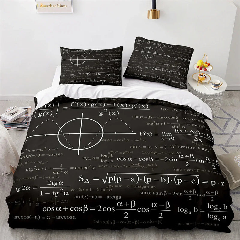 Conjunto de Roupa de Cama "Fórmulas Matemáticas": Transforme o Quarto em um Espaço de Aprendizado Divertid