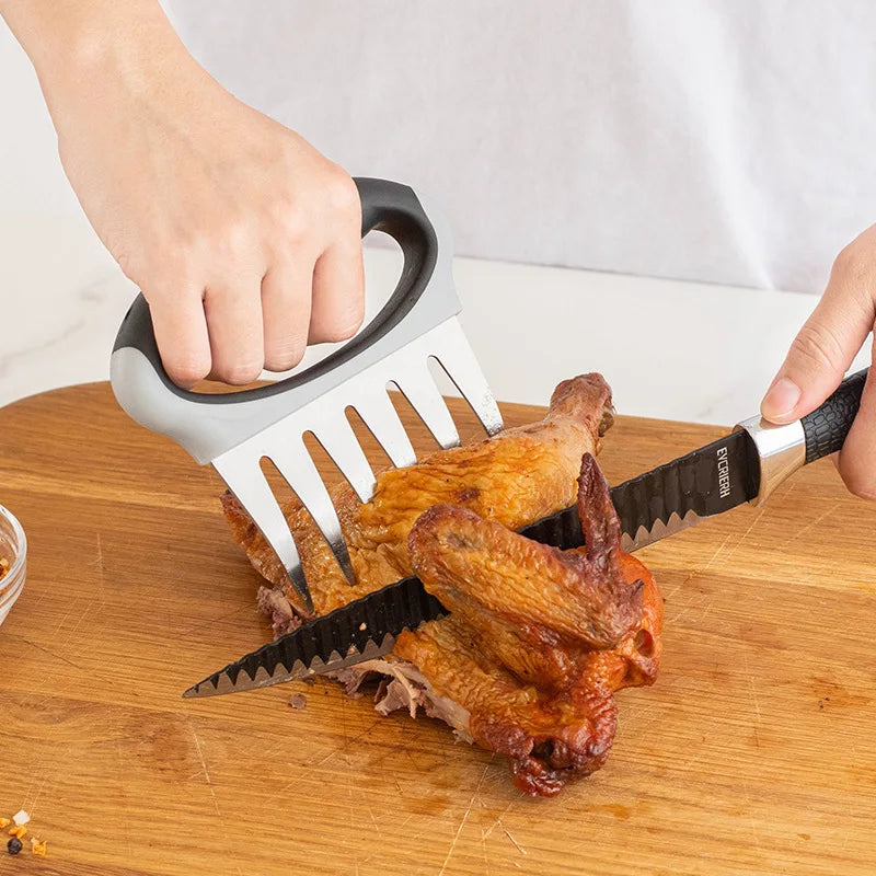 Garras para Desfiar Carne - 2 Peças em Aço Inox para Churrasco e Desfiar