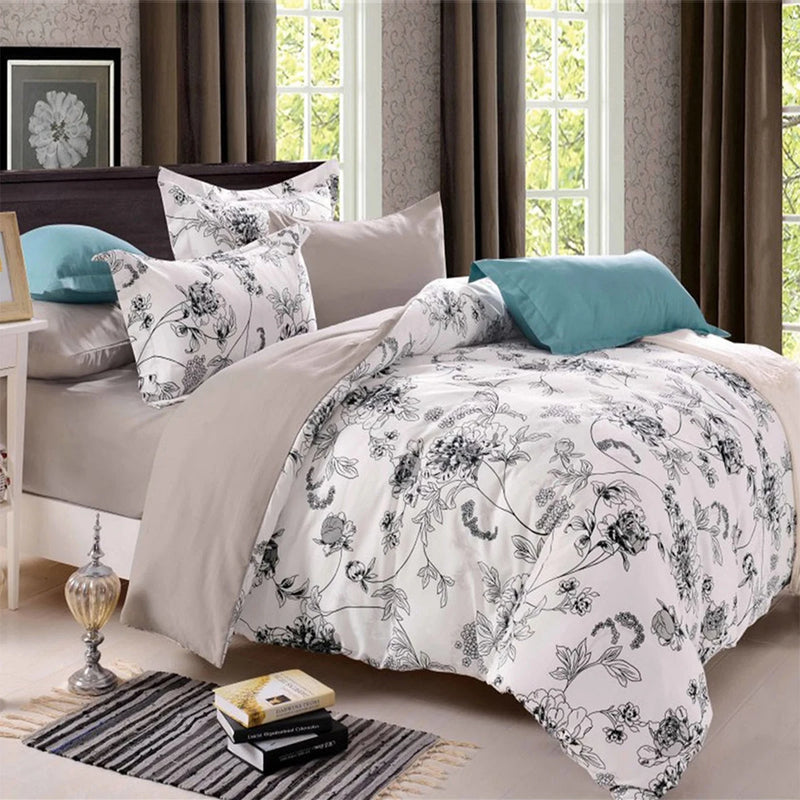 Renove Seu Quarto com Elegância: Conjunto de Capa de Edredom Floral para Todas as Estações