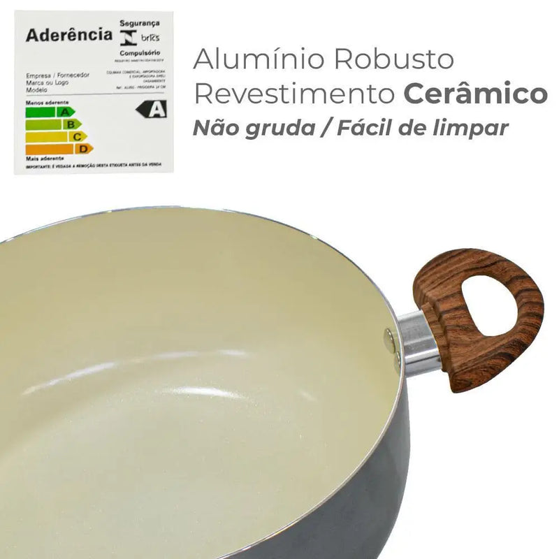 Caçarola de Alumínio com Revestimento Cerâmico 26cm - Casambiente AL060