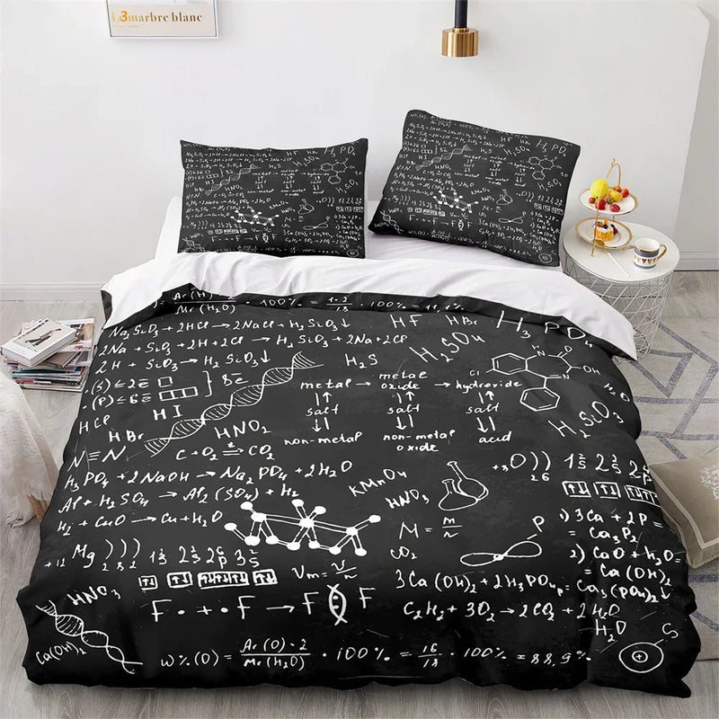 Conjunto de Roupa de Cama "Fórmulas Matemáticas": Transforme o Quarto em um Espaço de Aprendizado Divertid