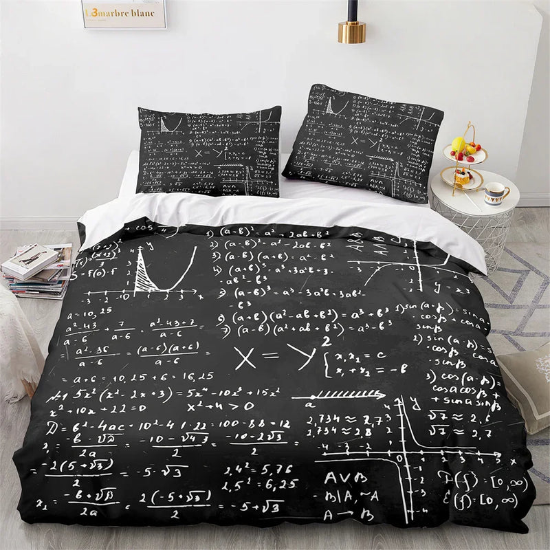 Conjunto de Roupa de Cama "Fórmulas Matemáticas": Transforme o Quarto em um Espaço de Aprendizado Divertid