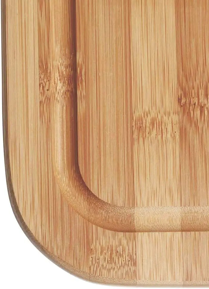 Tábua de Cortar Bambu 50cm x 30cm - Dupla Face para Cozinha, Frutas e Carnes