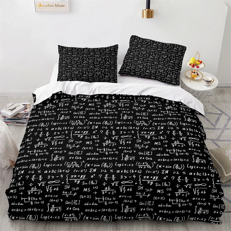 Conjunto de Roupa de Cama "Fórmulas Matemáticas": Transforme o Quarto em um Espaço de Aprendizado Divertid