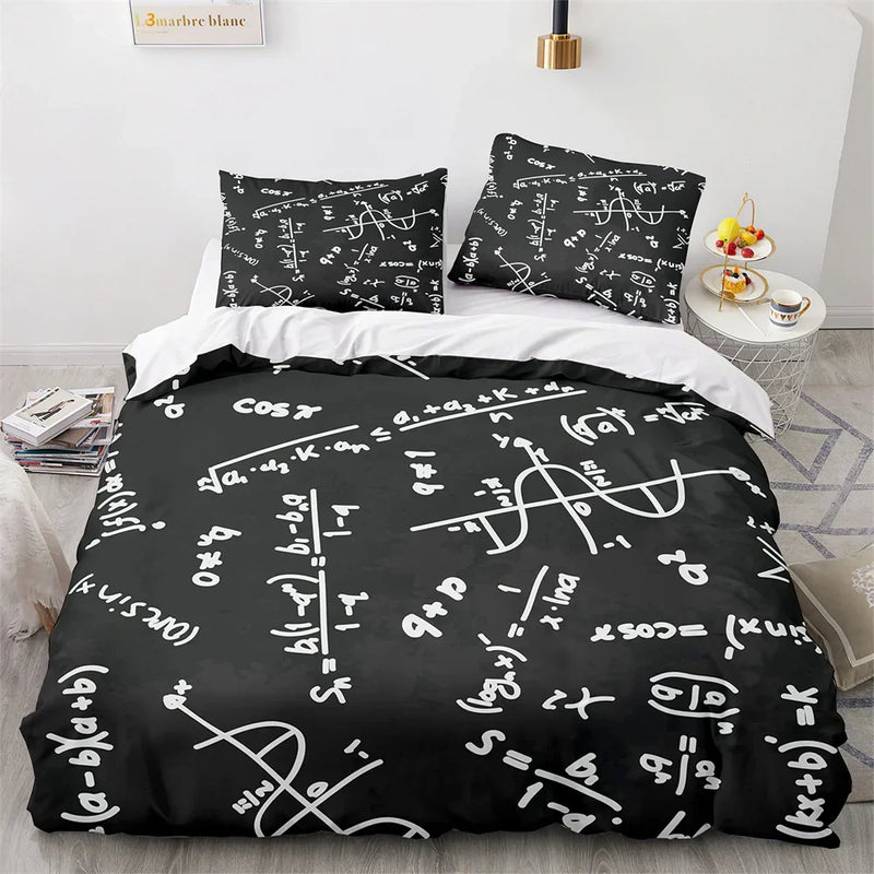 Conjunto de Roupa de Cama "Fórmulas Matemáticas": Transforme o Quarto em um Espaço de Aprendizado Divertid