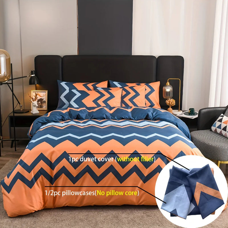 Conjunto de Capa de Edredom Luxuoso 2/3 Peças para Cama Queen: Transforme Seu Quarto