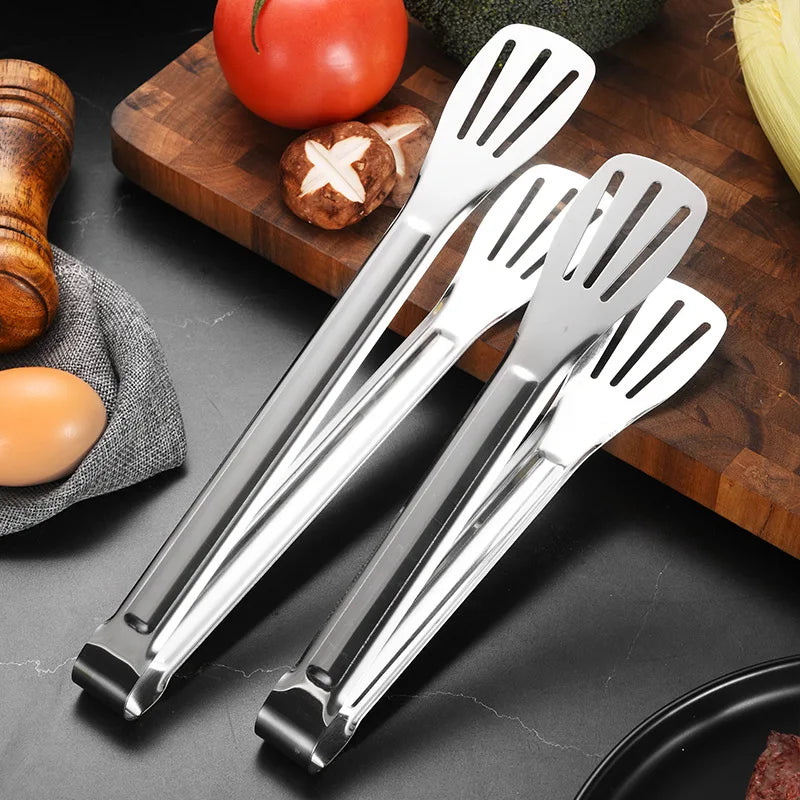 Pegador Inox para Churrasco e Saladas - Pegador de Carne e Utensílio para Cozinha