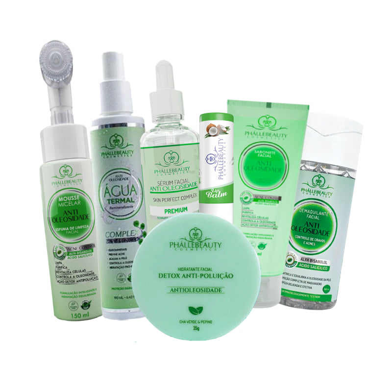 Kit SkinCare Antioleosidade + Touca Dupla Face de Cetim Anti Frizz: Tecnologia e Natureza para Sua Pele