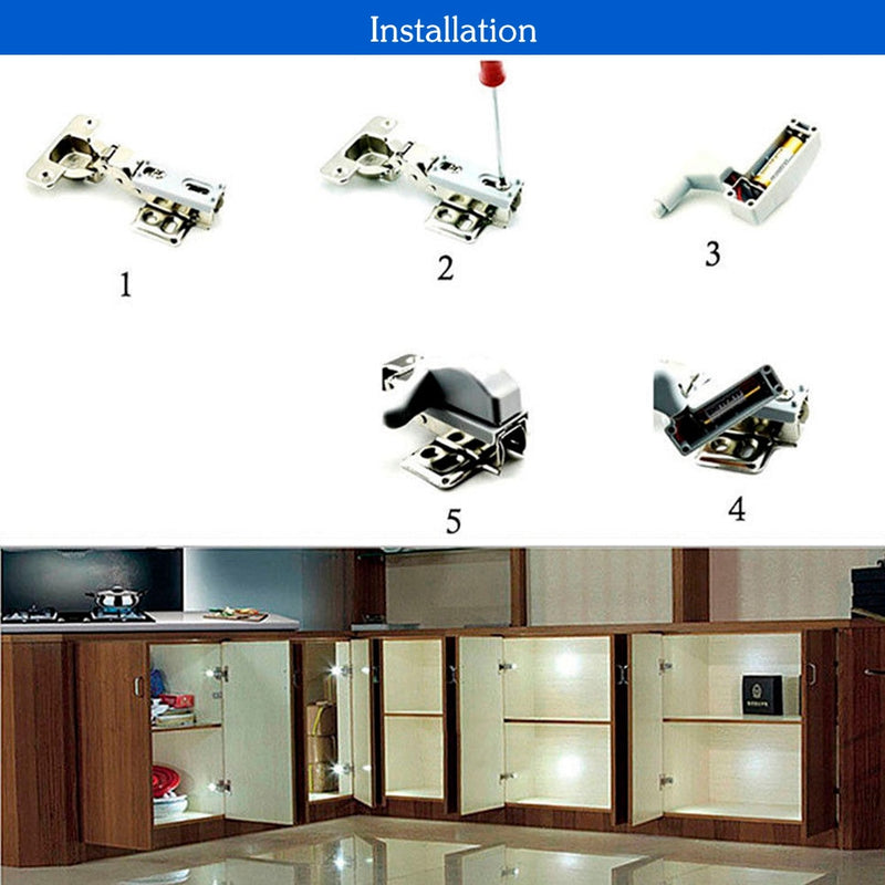 Lirastro™ Luz do sensor LED para dobradiças internas (10 peças)