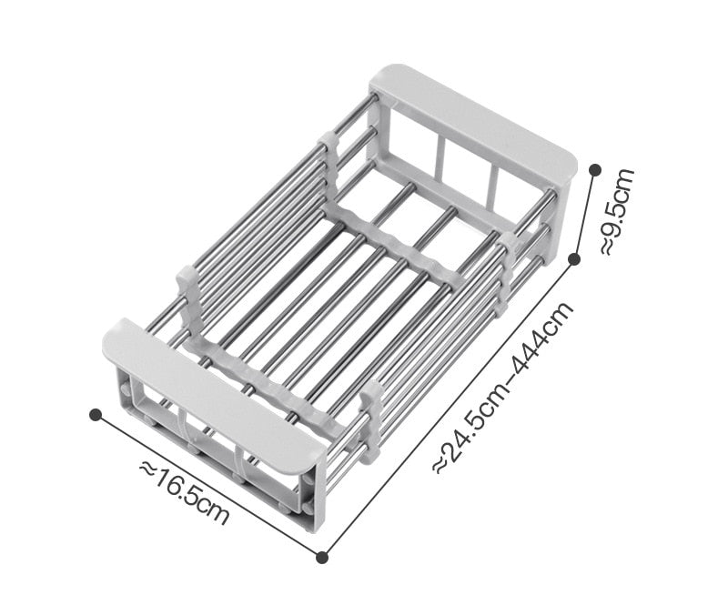 Conlar™ Escorredor Extensível Em Aço Inox Para Cuba De Cozinha